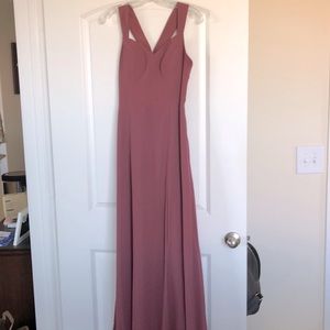 Floor length bridesmaid dress